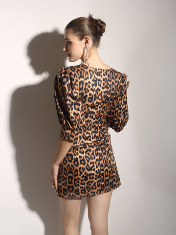 Kylie Mini Dress - Leopard Print