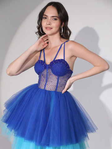 Kiara Mini Dress Ocean Blue