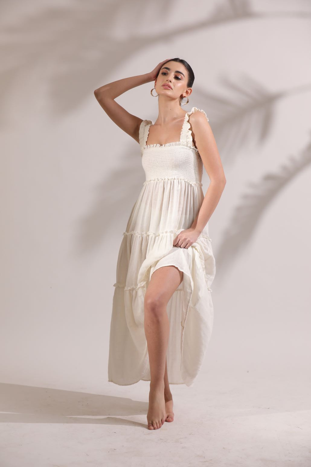 Florence Midi Dress- White