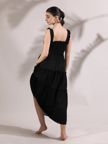 Florence Midi Dress- Black