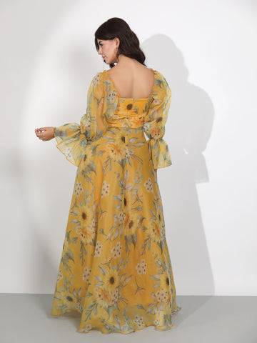 Kyra Maxi Dress- Sunflower Print
