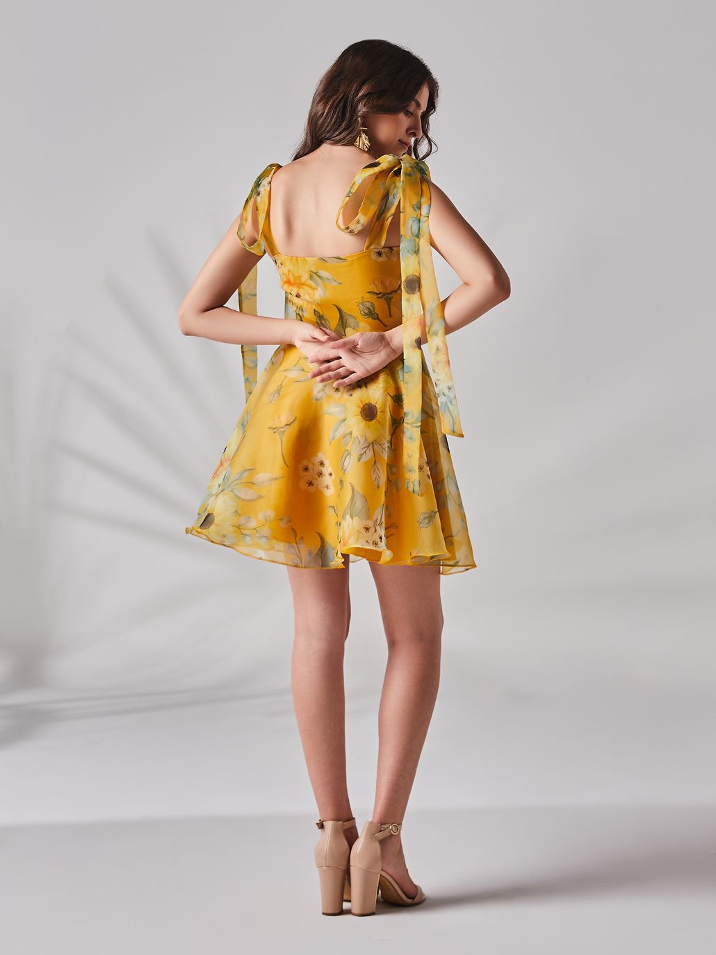 Jayleen Date Dress - Sunflower Print