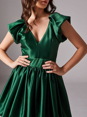 Estella Mini Dress - Emerald Green