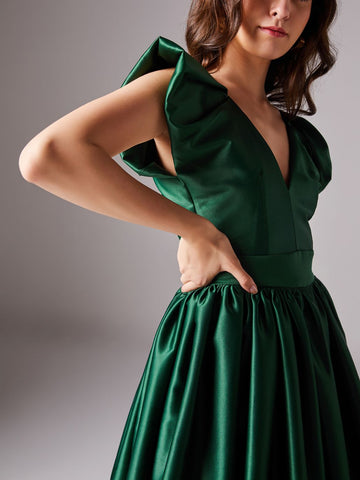 Estella Mini Dress - Emerald Green