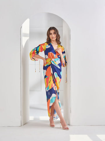 Madisyn Midi Dress- Print