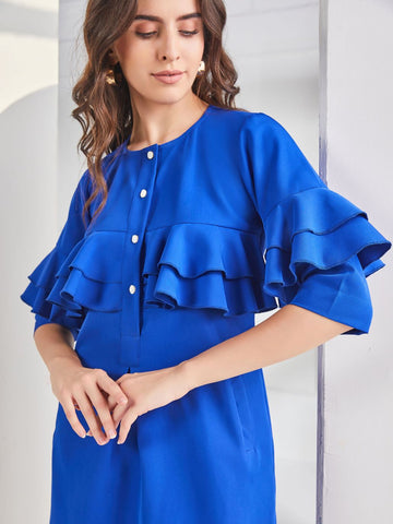 Jianna Mini Dress - Persian Blue