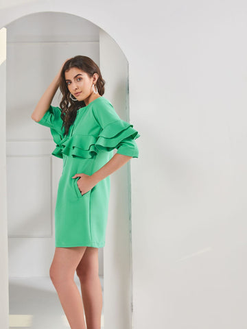 Jianna Mini Dress - Seafoam Green