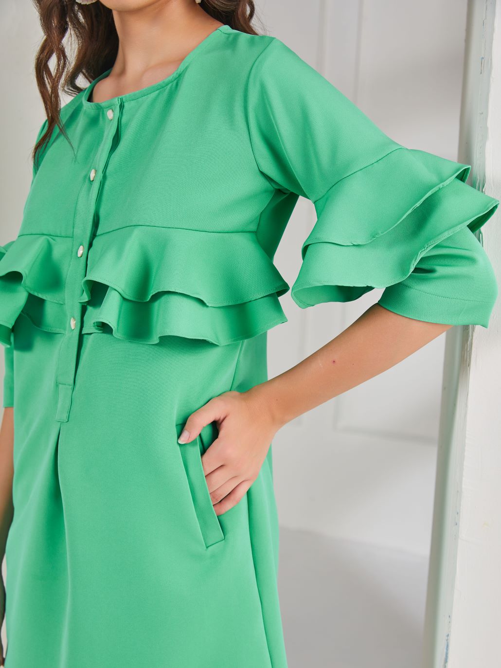 Jianna Mini Dress - Seafoam Green