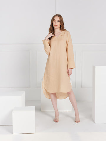 Miriam Shirt Dress - Beige