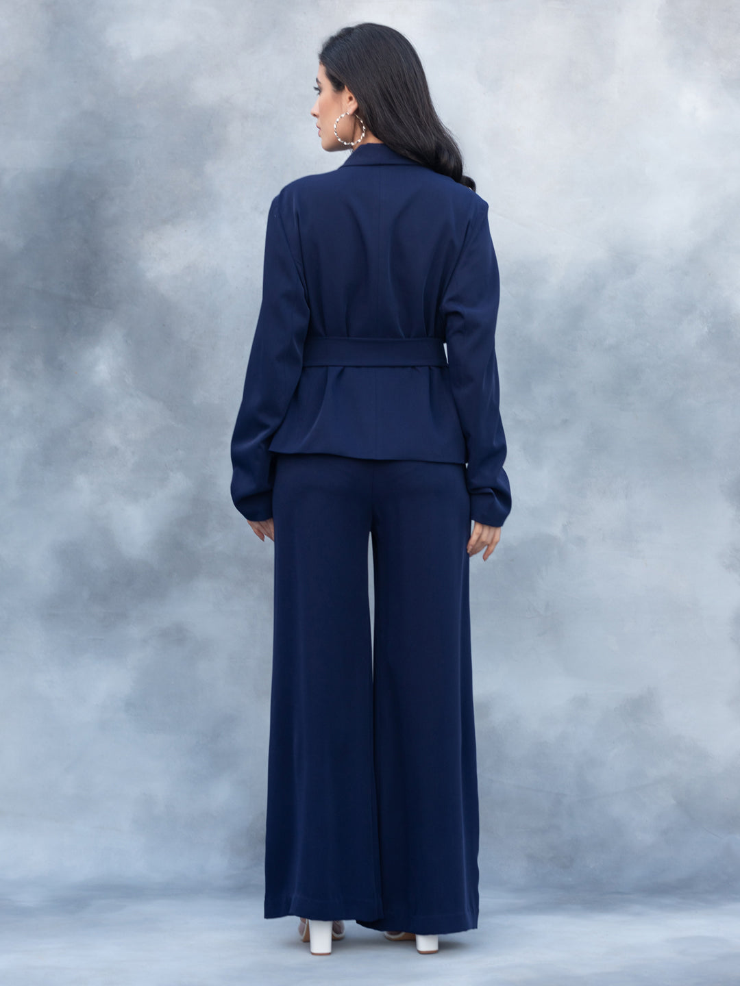 Valentina Blazer Set - Navy Blue