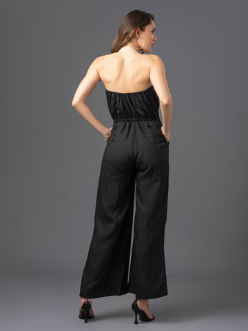 Linen Jumpsuit - Black