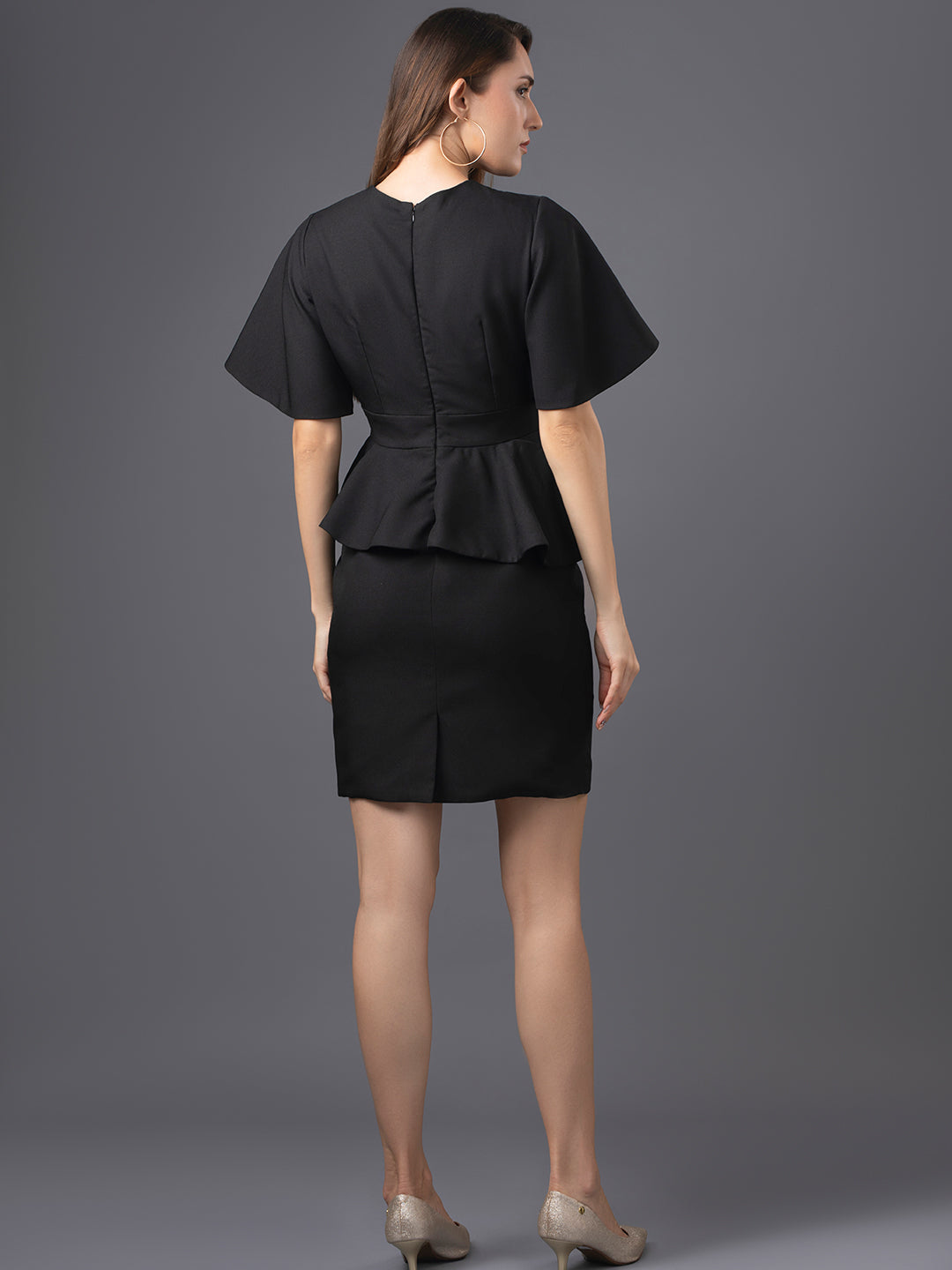 Madison Crepe Dress - Black