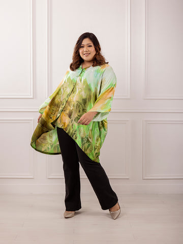 Paola Wide Sleeve Kaftan Shirt - Multi Color